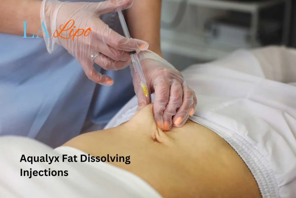 woman having fat dissolving injections Uttoxeter in the stomach