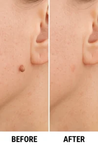 Skin tags removal Uttoxeter before and after