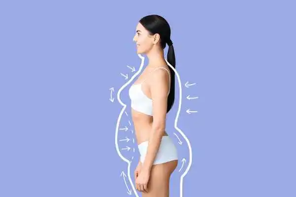 image of woman experiencing fat reduction treatment Uttoxeter