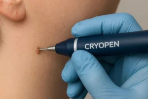 Person receiving skin tag removal Uttoxeter