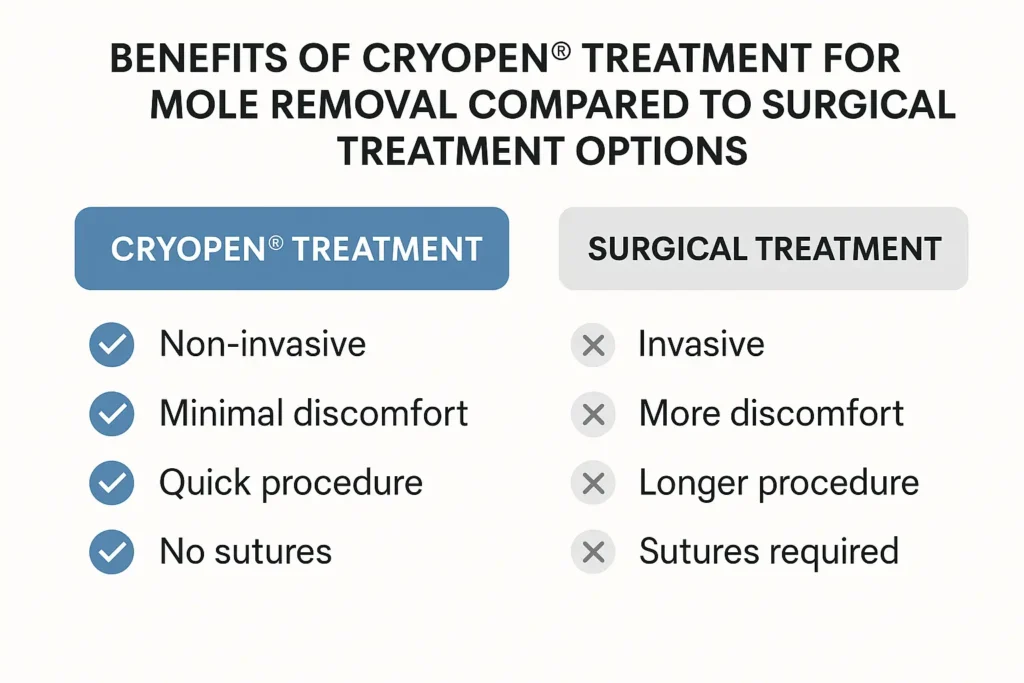 Benefits of facial mole removal Uttoxeter - call our team today to book a consultation